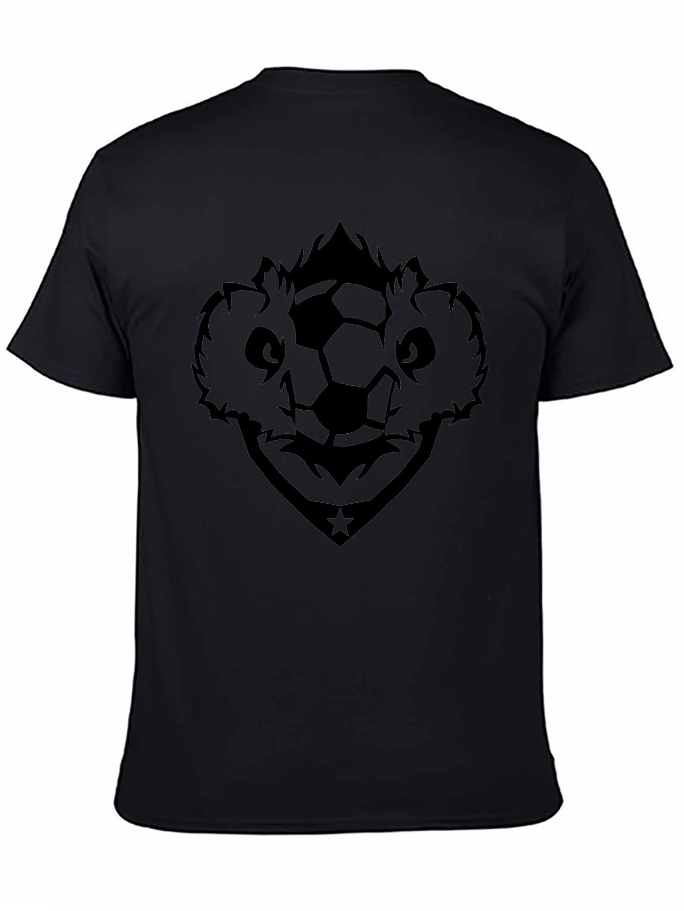 Soccer Koala Graphic Tee - Black Cotton Shirt