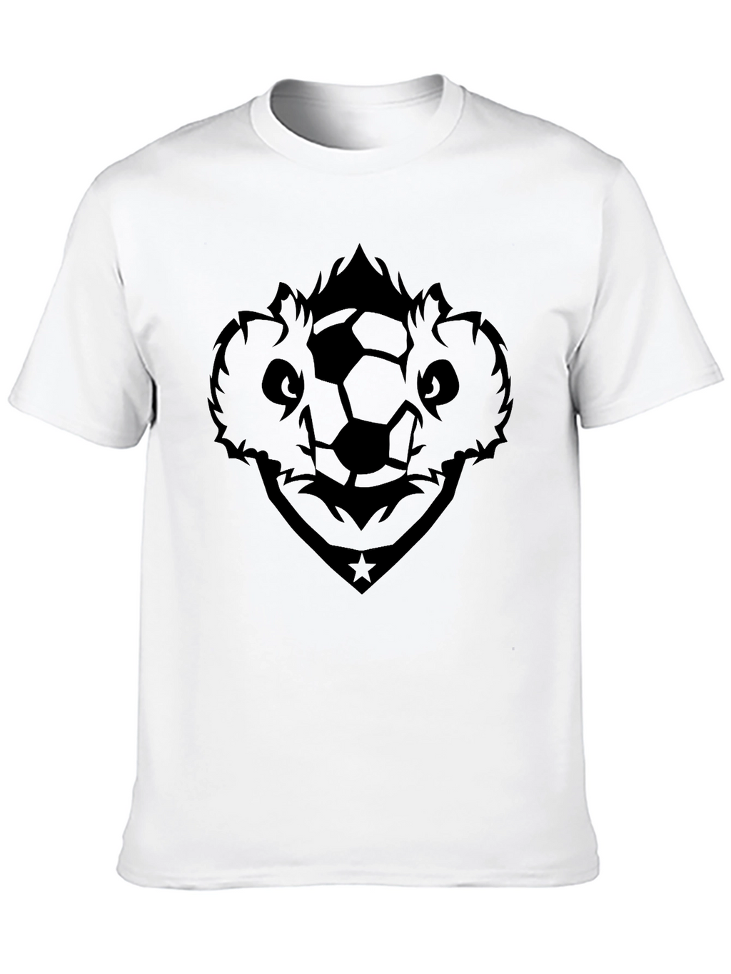 Soccer Koala Graphic Tee - Black Cotton Shirt