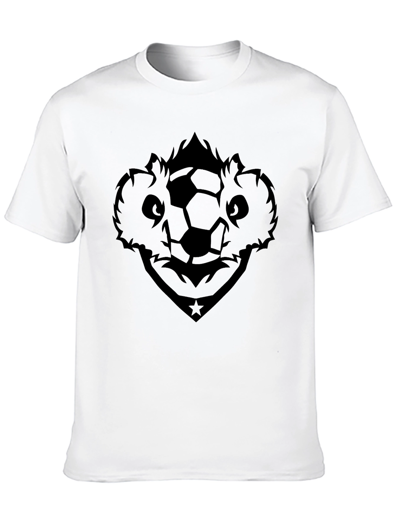 Soccer Koala Graphic Tee - Black Cotton Shirt