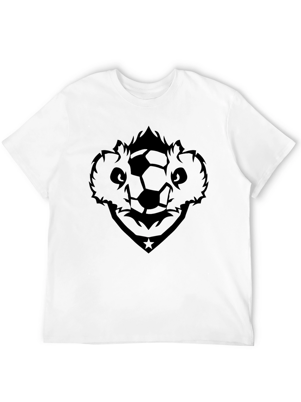 Soccer Koala Graphic Tee - Black Cotton Shirt