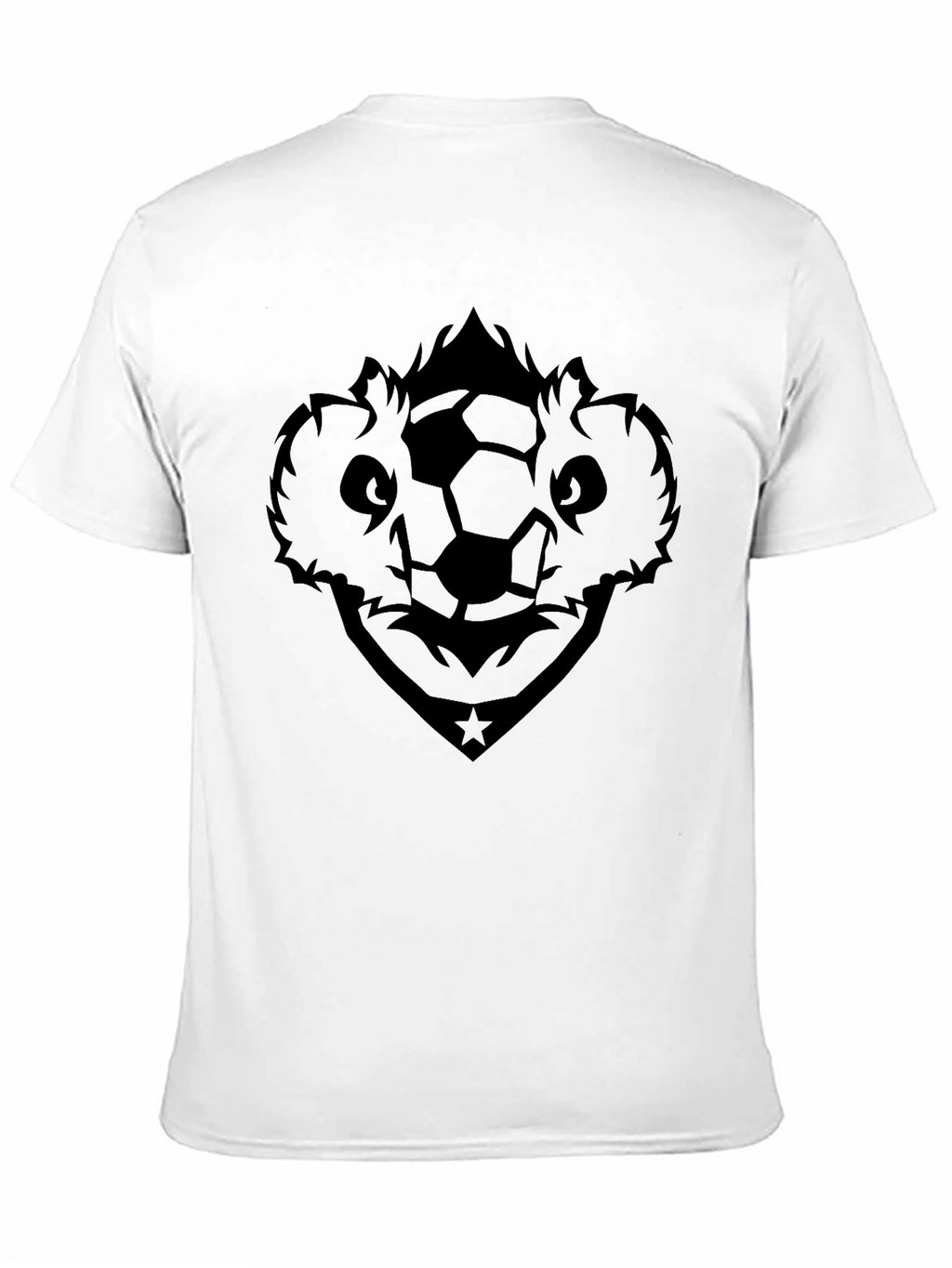 Soccer Koala Graphic Tee - Black Cotton Shirt