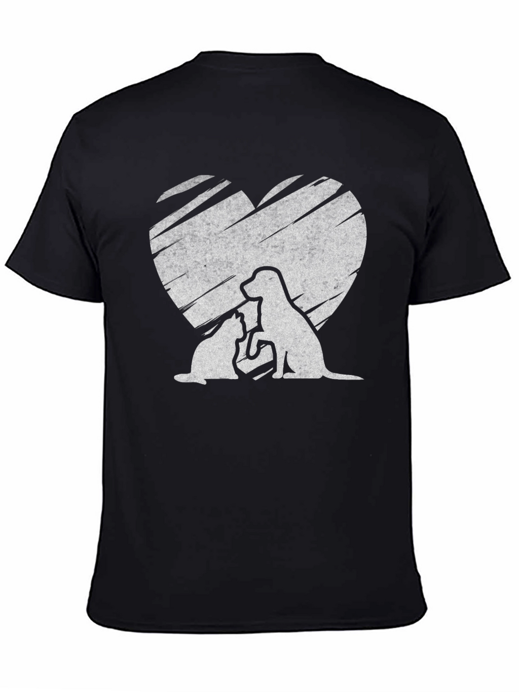 Cat and Dog Heart T-Shirt - Pet Lover Tee