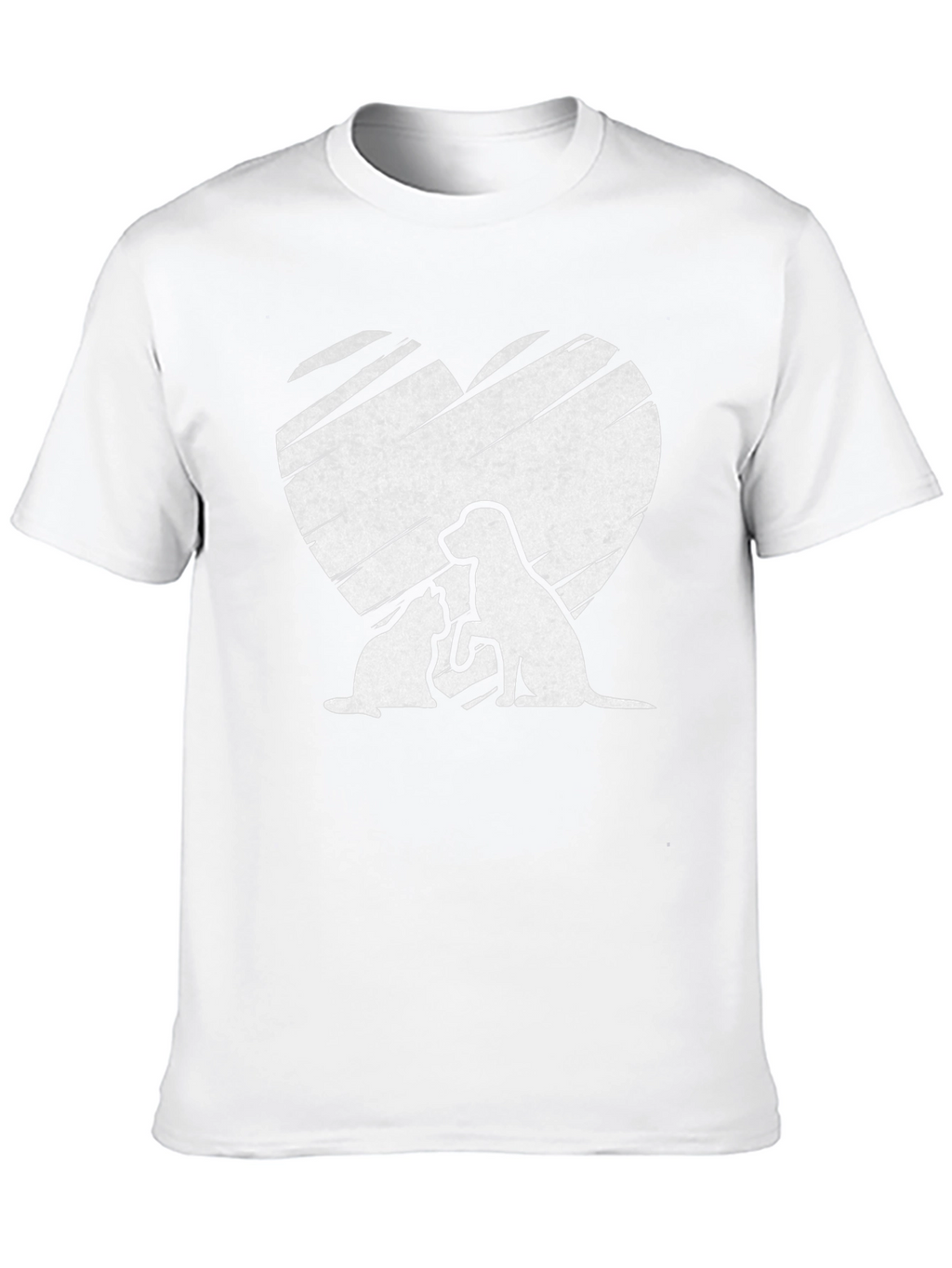 Cat and Dog Heart T-Shirt - Pet Lover Tee
