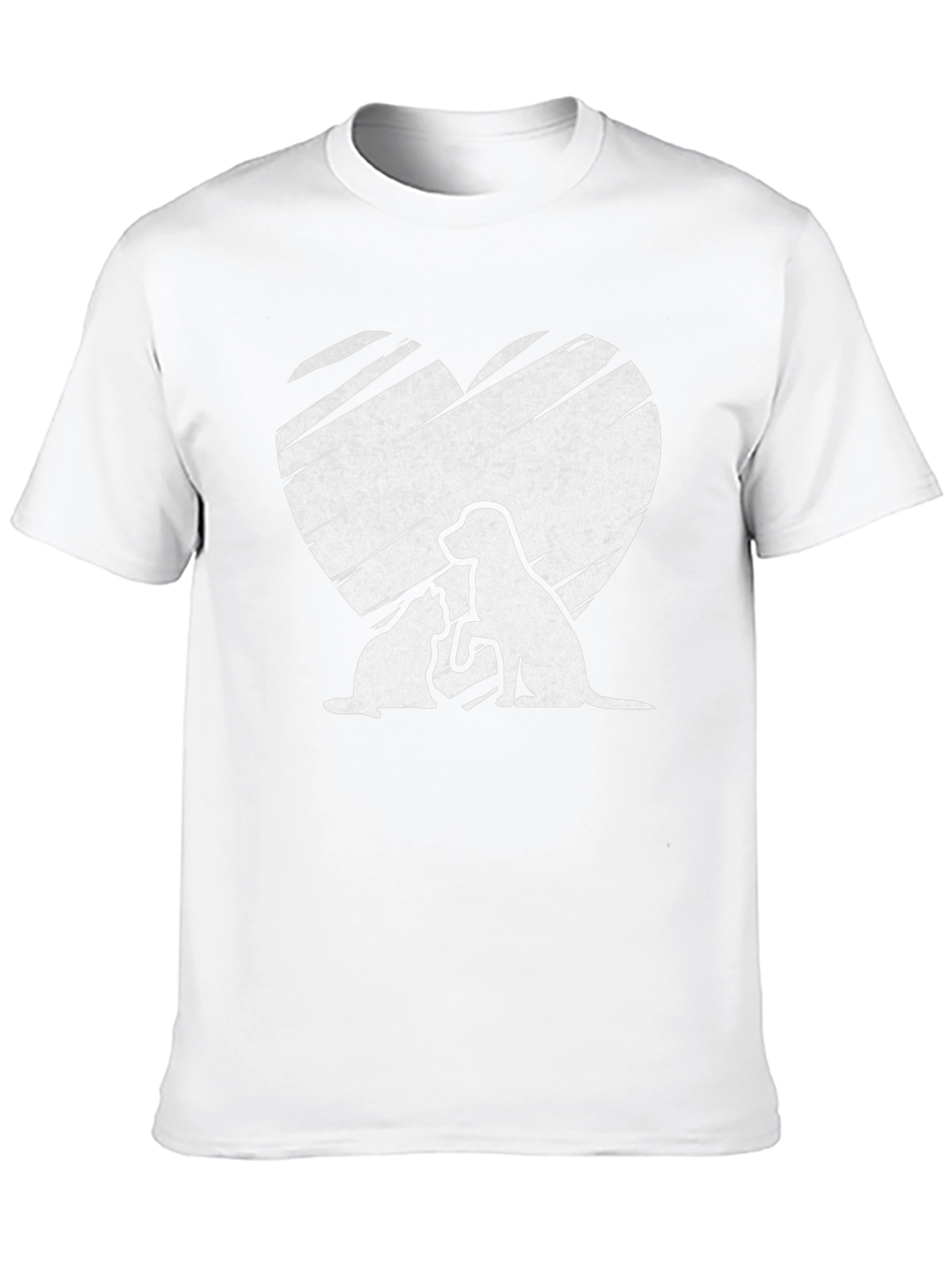 Cat and Dog Heart T-Shirt - Pet Lover Tee