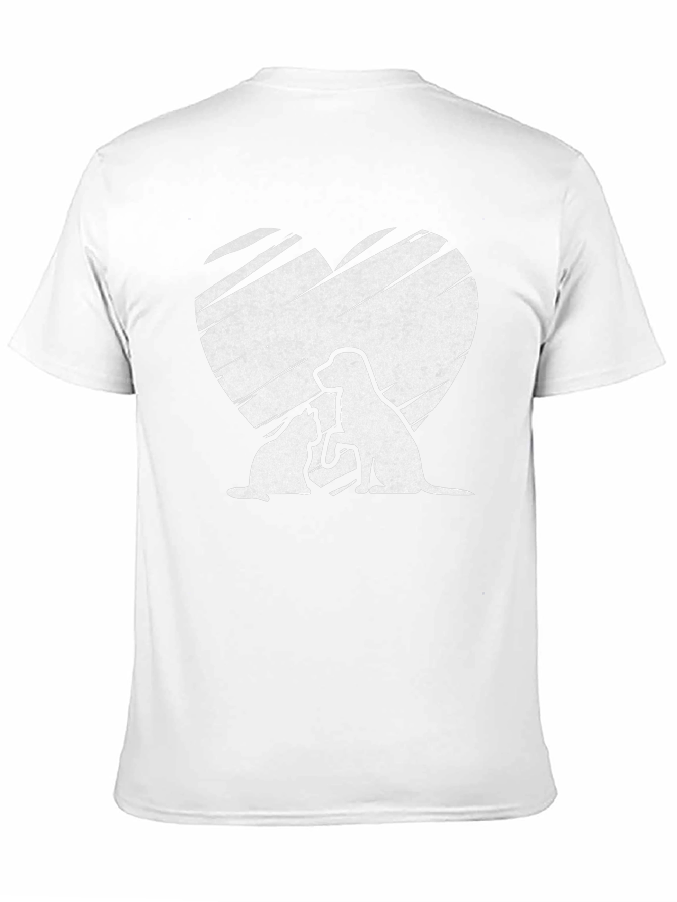 Cat and Dog Heart T-Shirt - Pet Lover Tee