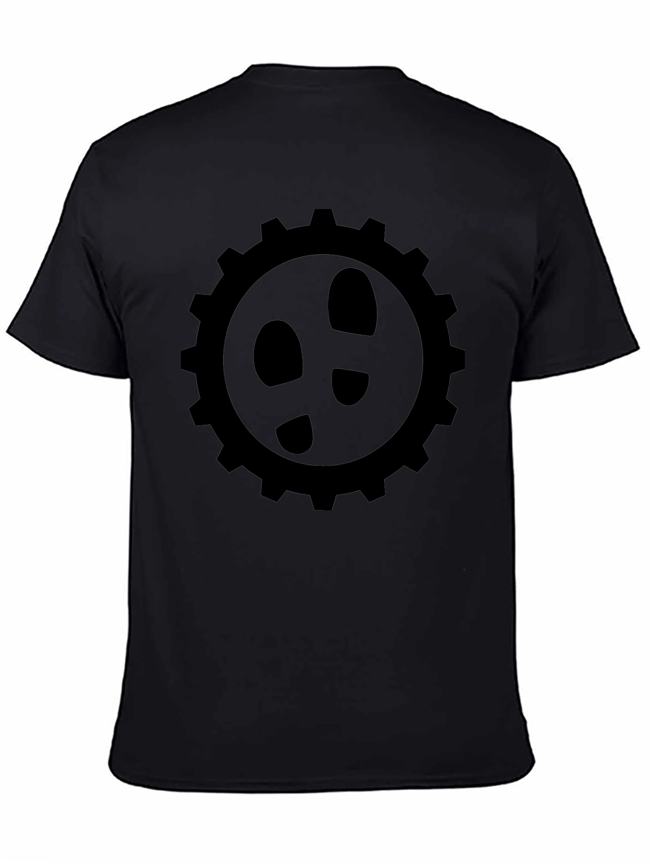 Gear Footprint T-Shirt - Black Graphic Tee