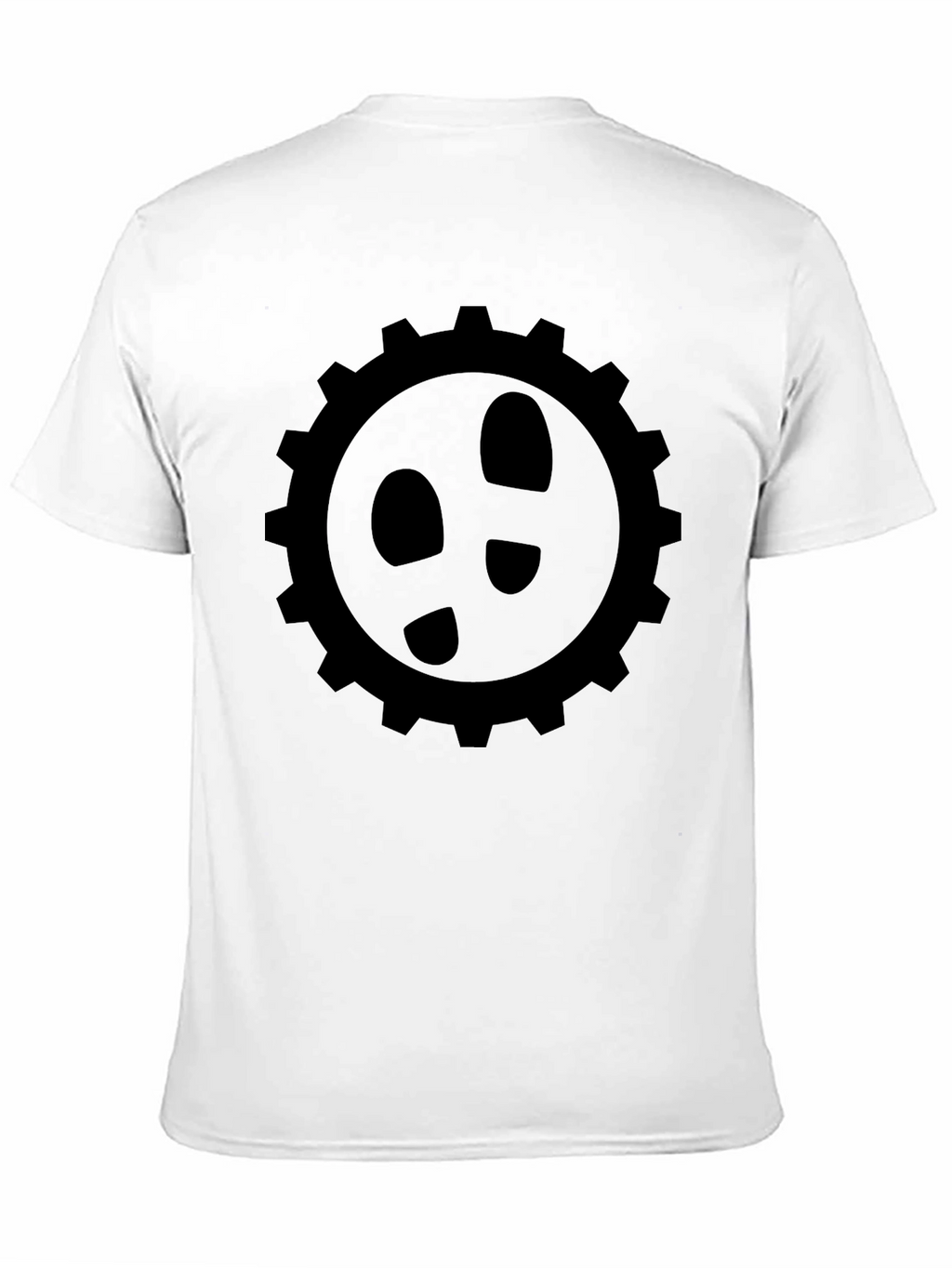 Gear Footprint T-Shirt - Black Graphic Tee
