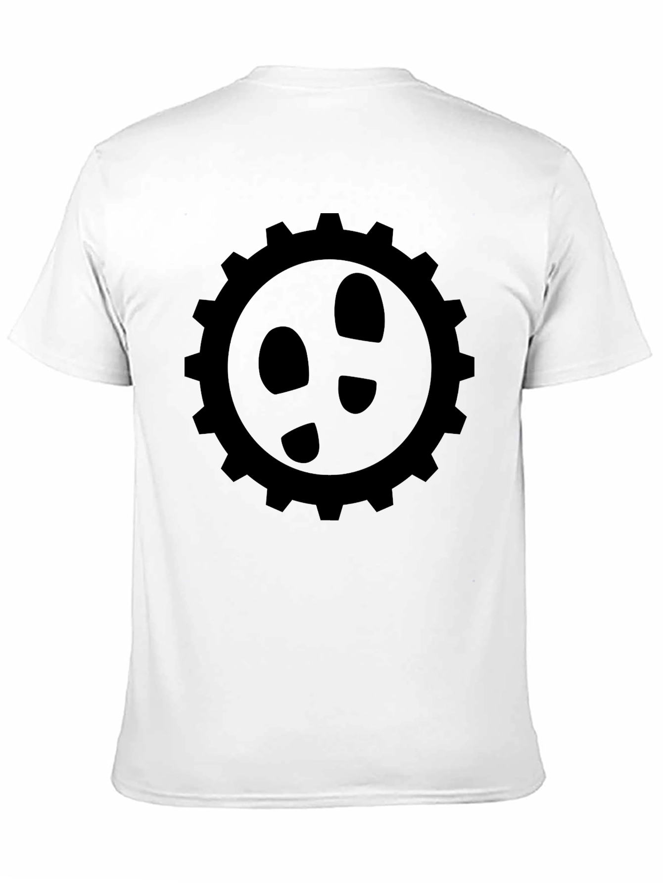 Gear Footprint T-Shirt - Black Graphic Tee