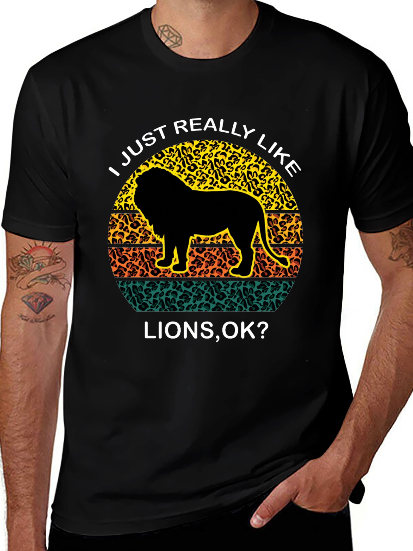 Lion Lover Graphic Tee - I Just Really Like Lions OK?