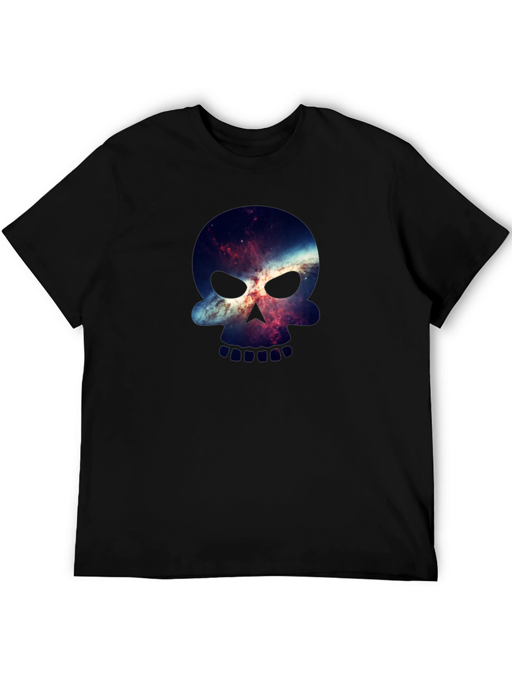 Galaxy Skull Graphic Black T-Shirt