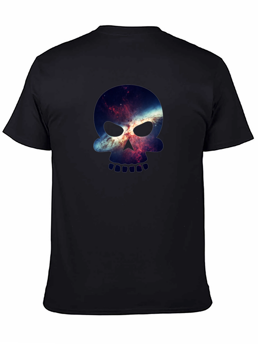 Galaxy Skull Graphic Black T-Shirt