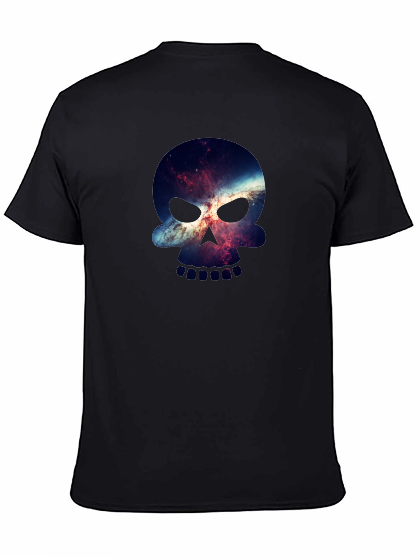 Galaxy Skull Graphic Black T-Shirt