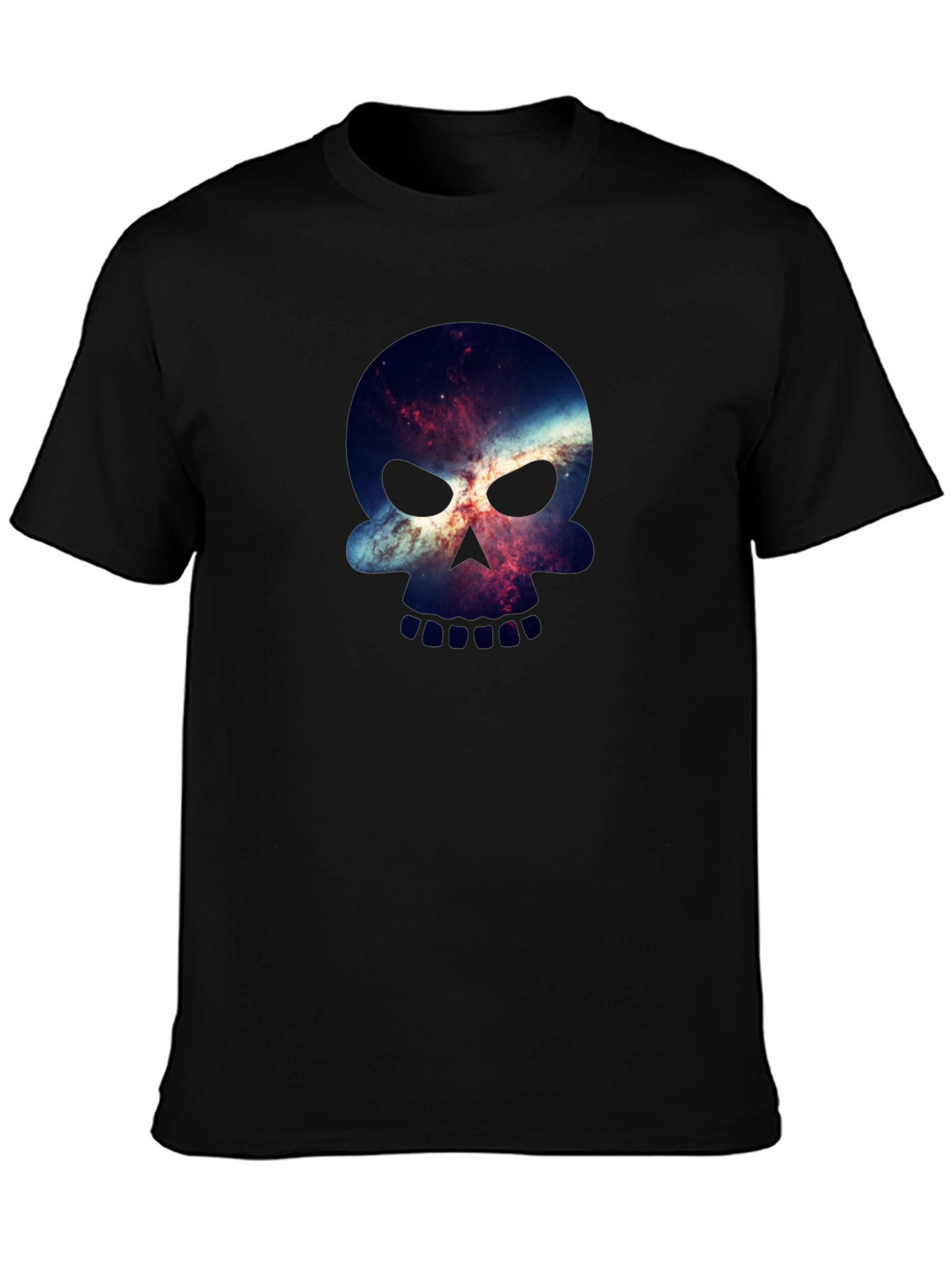 Galaxy Skull Graphic Black T-Shirt