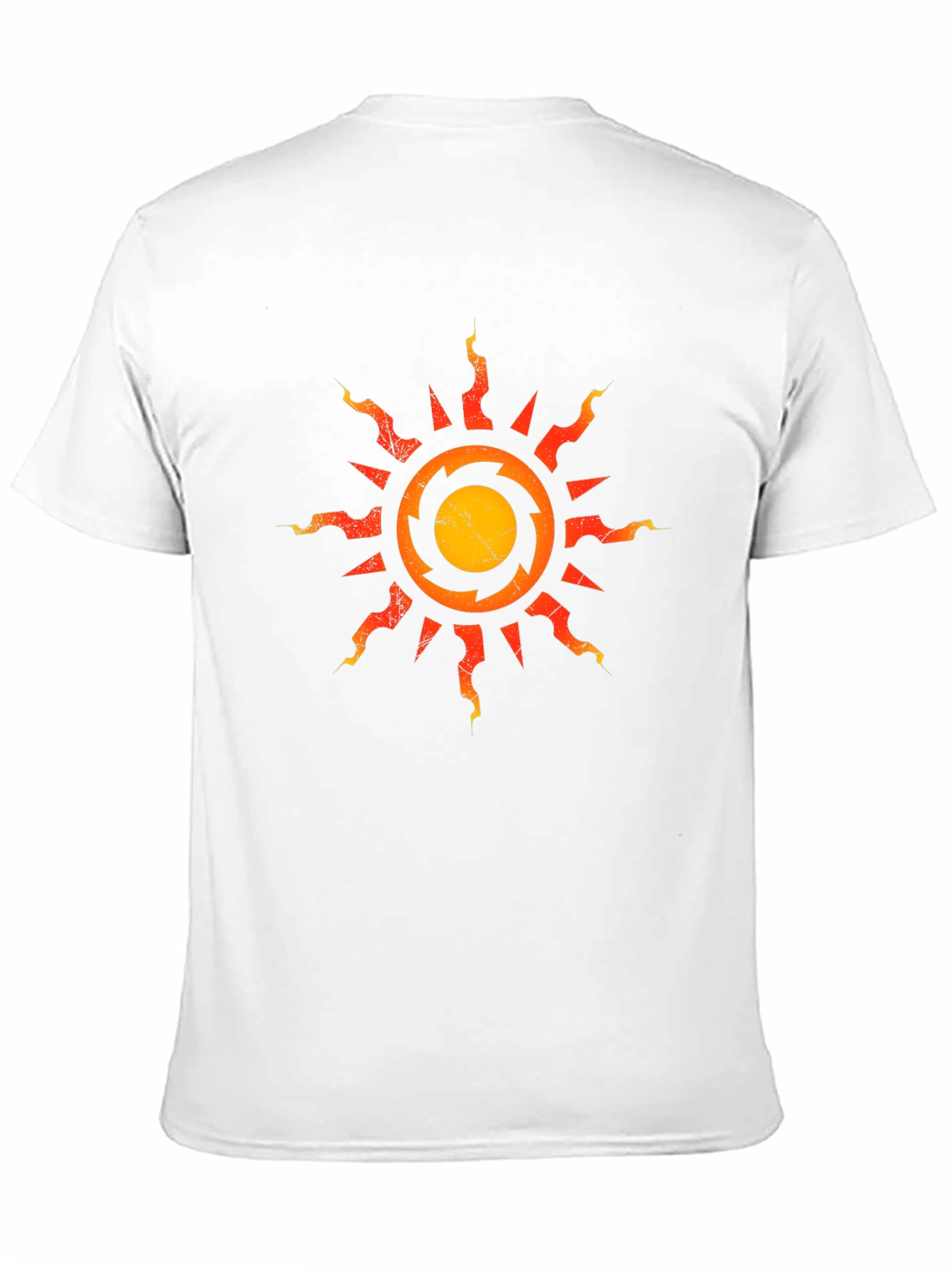 Distressed Sun Graphic Black T-Shirt