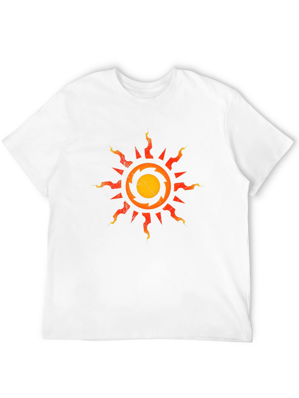 Distressed Sun Graphic Black T-Shirt