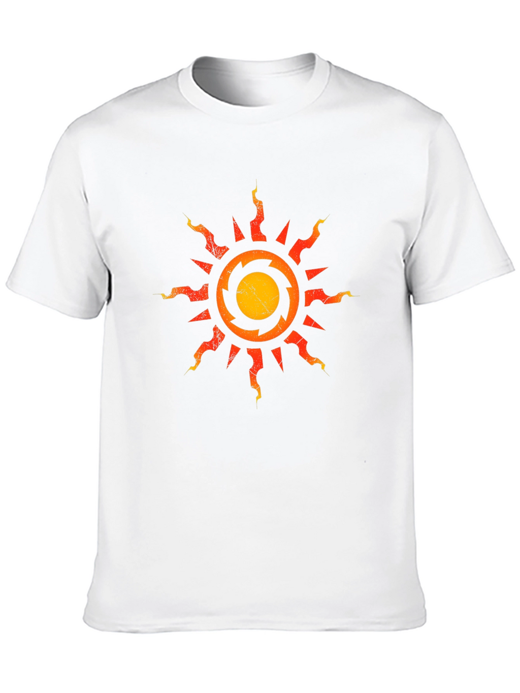 Distressed Sun Graphic Black T-Shirt