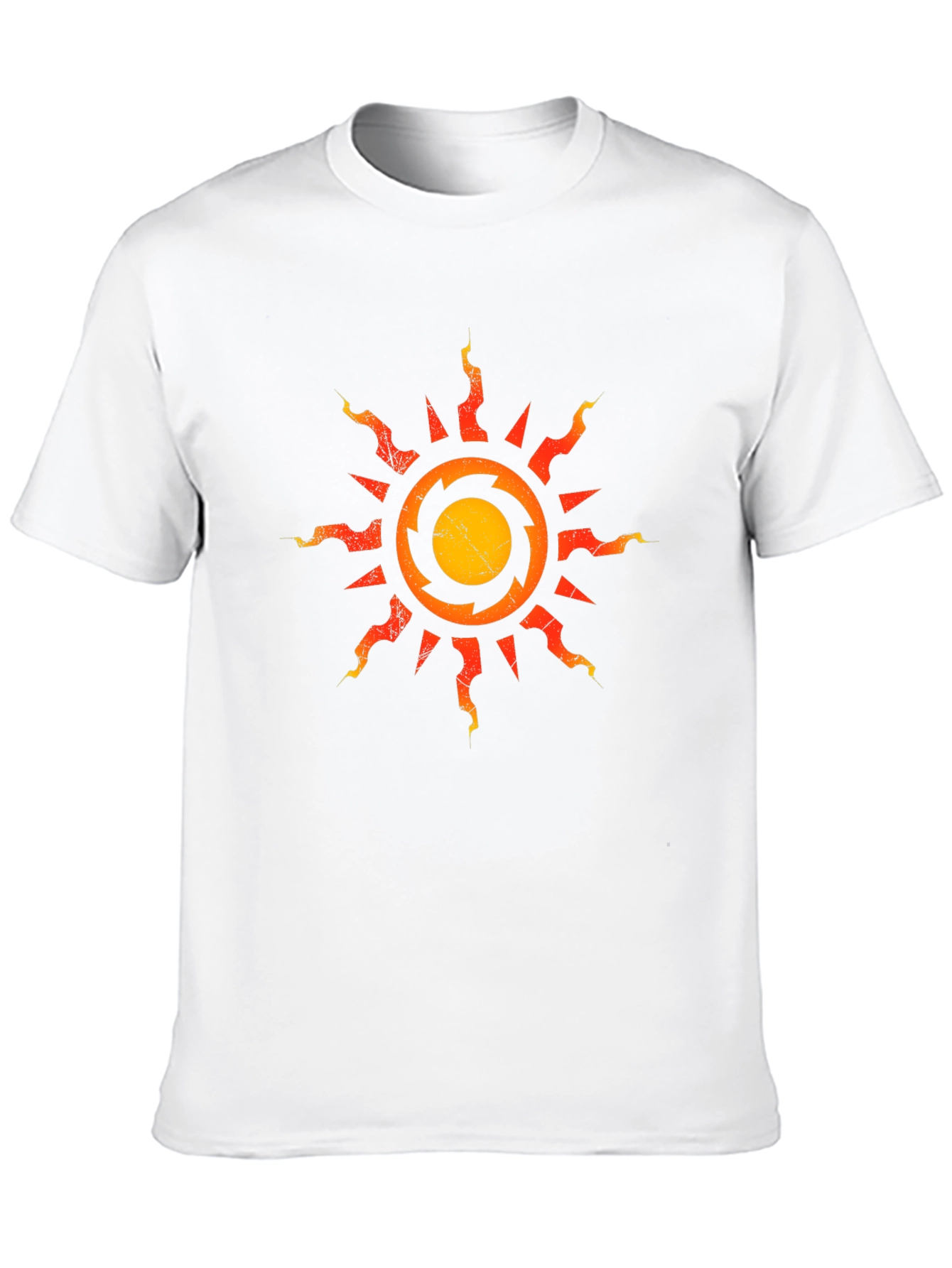 Distressed Sun Graphic Black T-Shirt