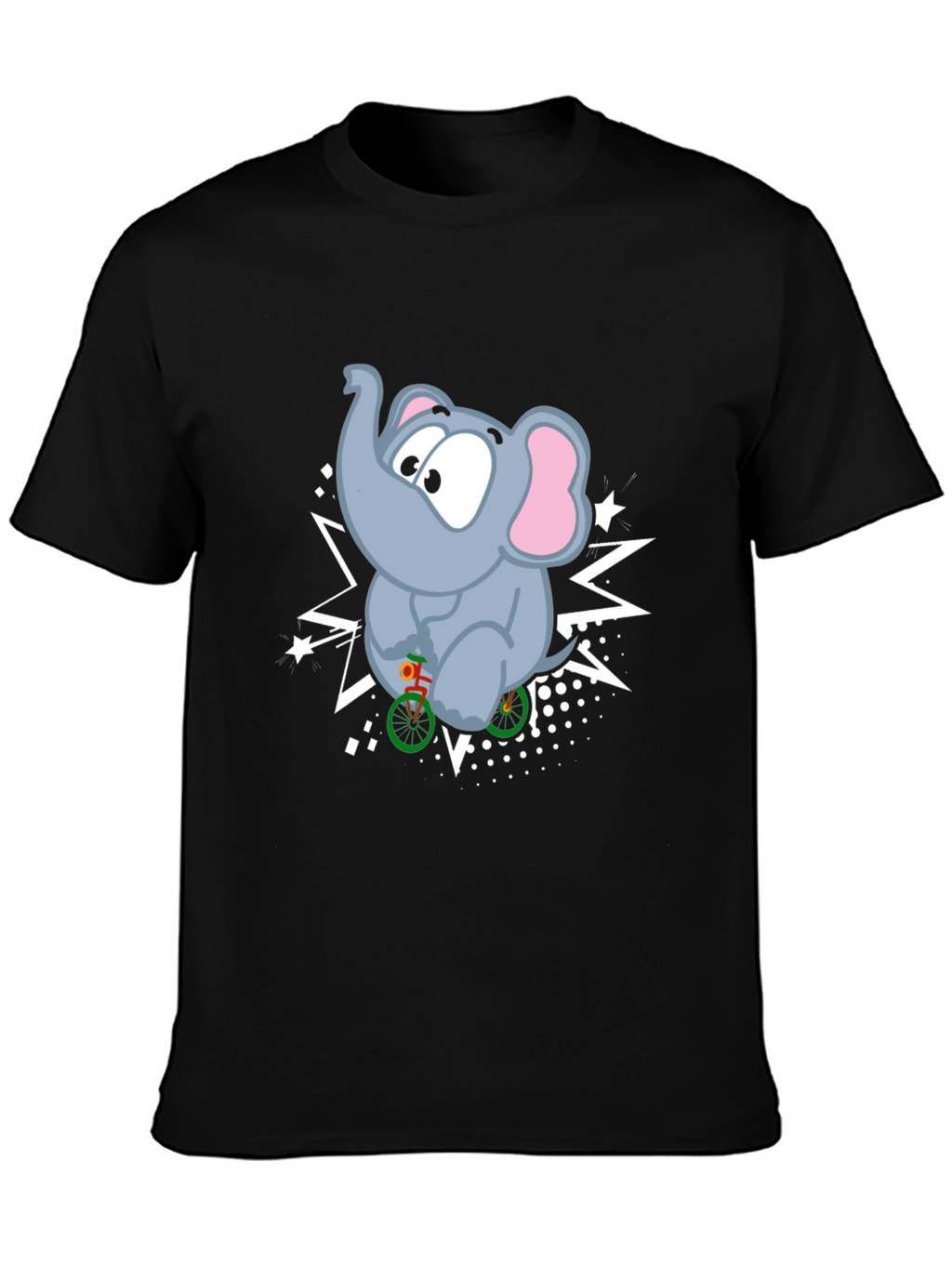 Elephant on Bike Graphic T-Shirt