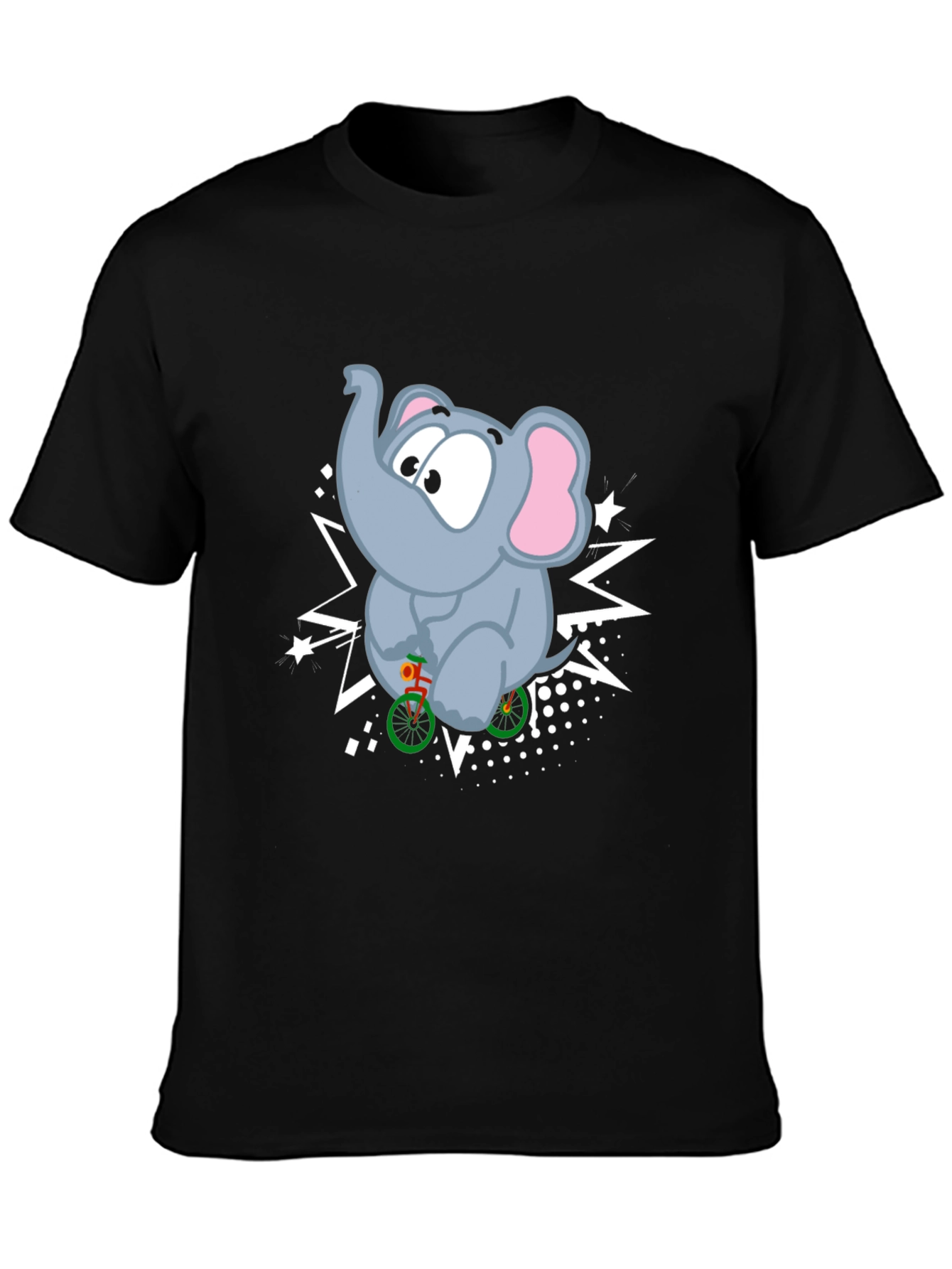 Elephant on Bike Graphic T-Shirt