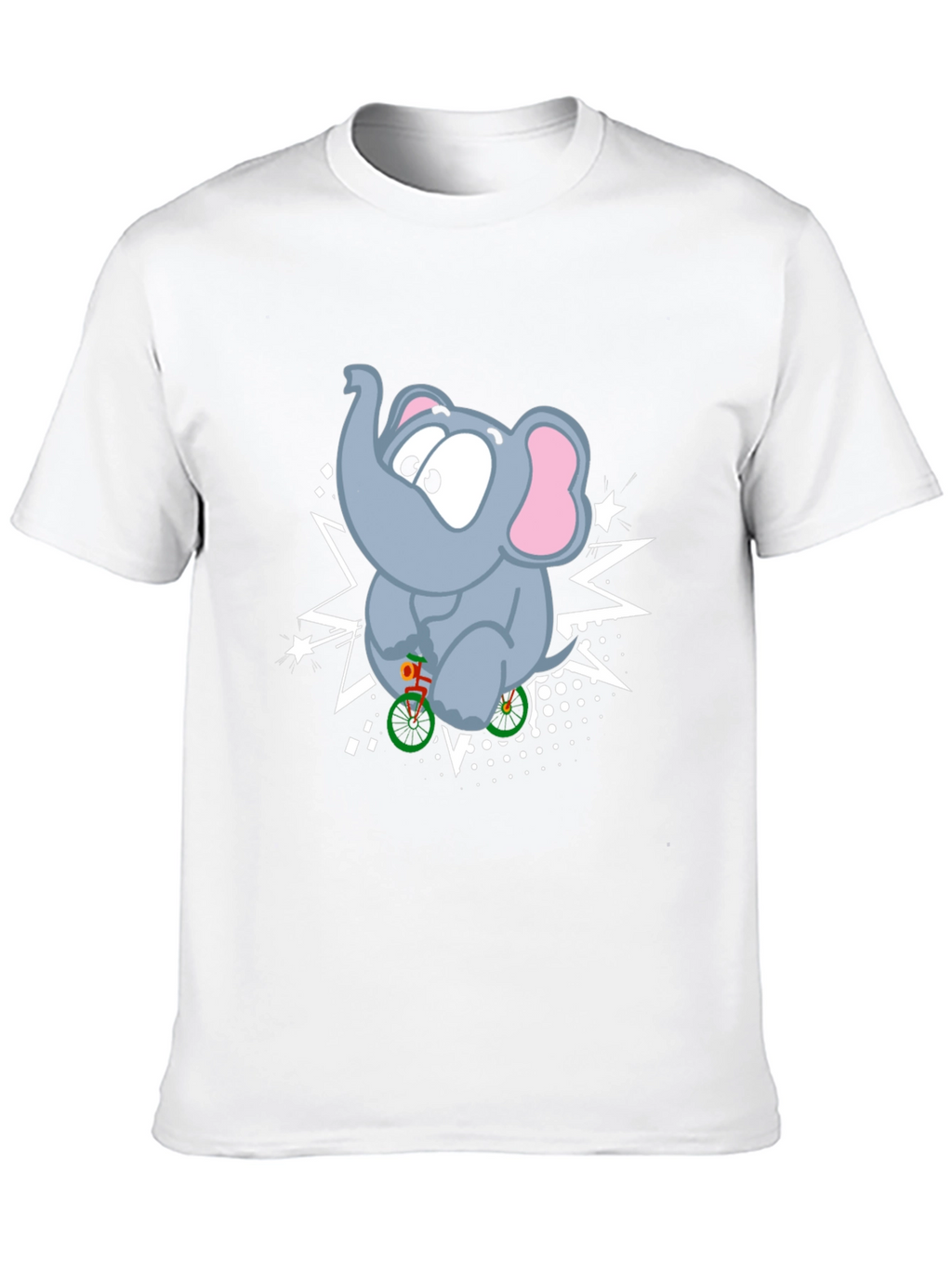 Elephant on Bike Graphic T-Shirt