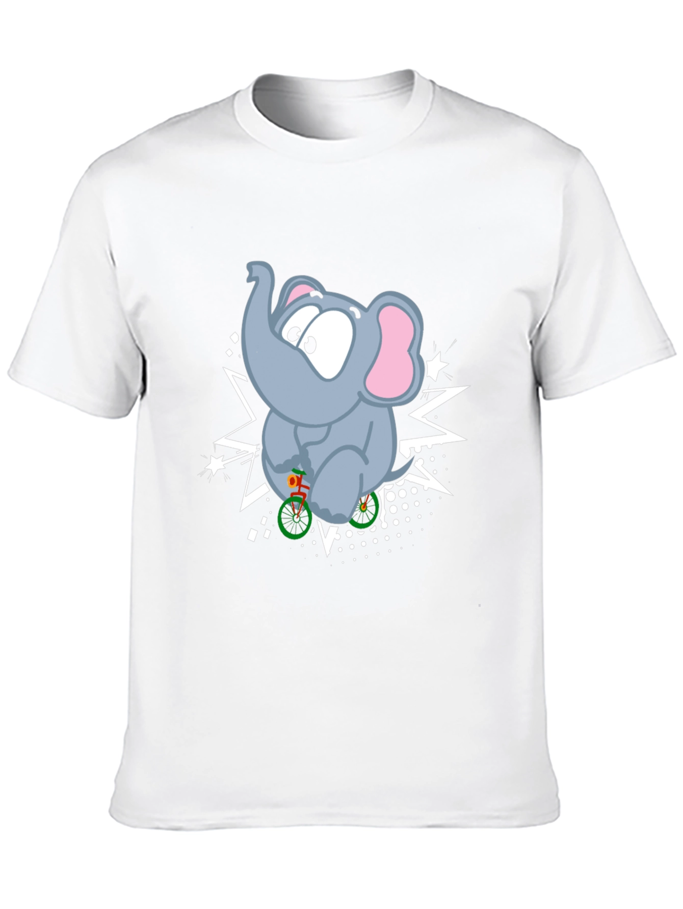 Elephant on Bike Graphic T-Shirt