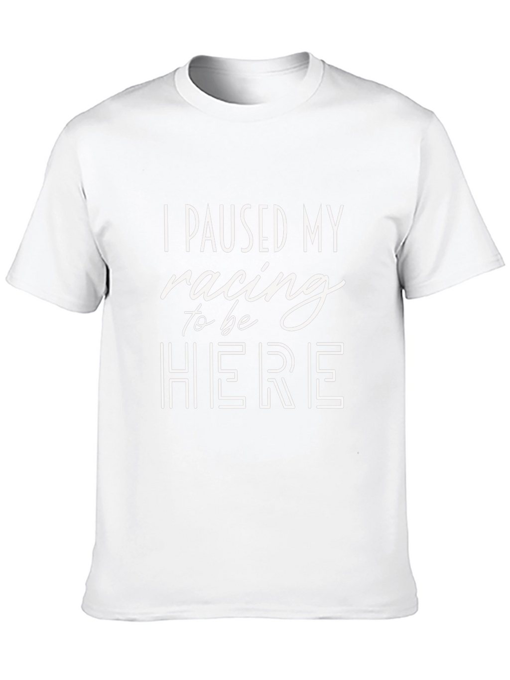 Paused My Racing Graphic Tee - Black Cotton T-Shirt