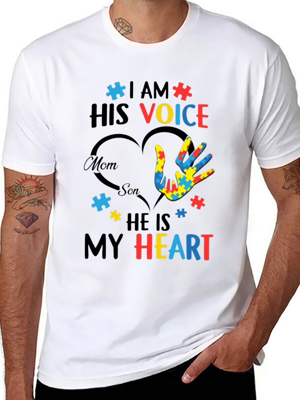 Autism Awareness T-Shirt - I Am His Voice