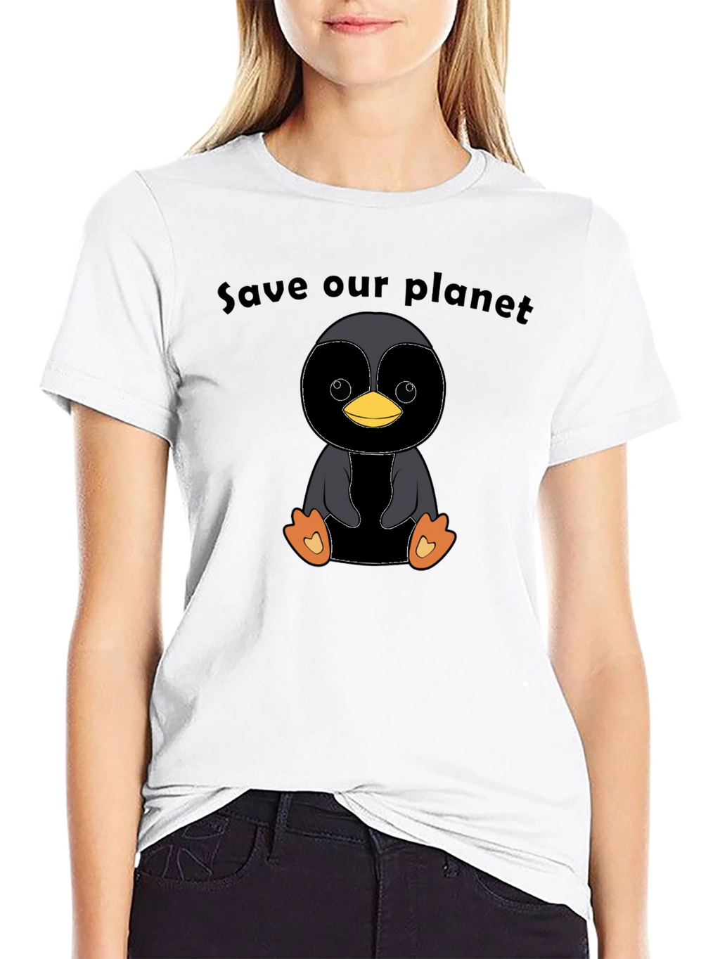 Save Our Planet Penguin Graphic Tee