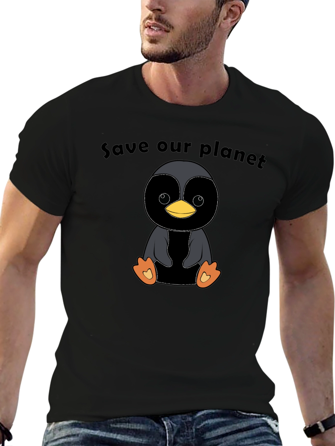 Save Our Planet Penguin Graphic Tee