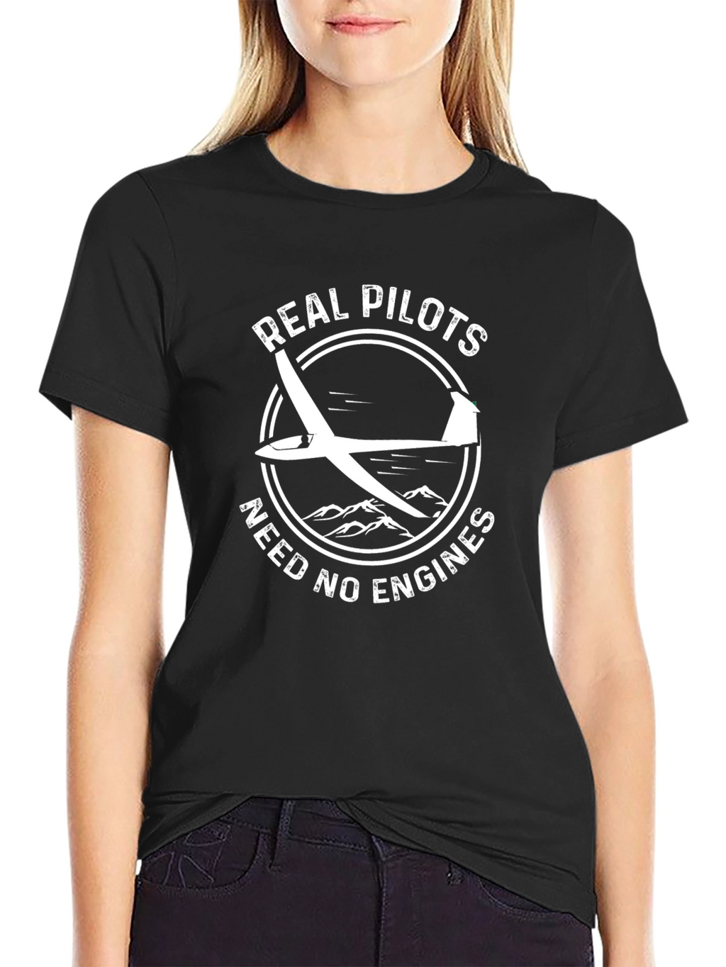 Real Pilots Need No Engines T-Shirt