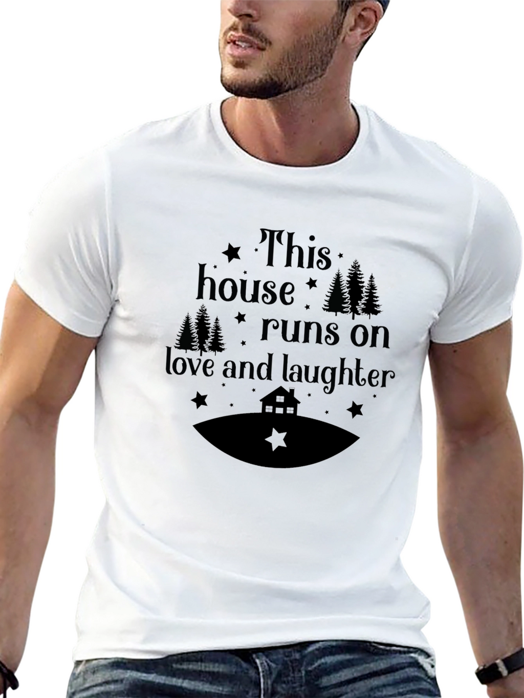 This House Runs on Love and Laughter Graphic Tee