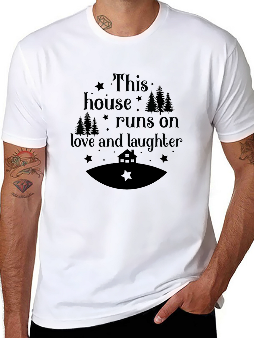 This House Runs on Love and Laughter Graphic Tee
