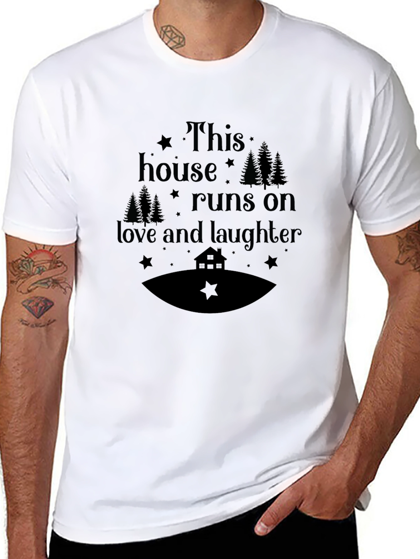This House Runs on Love and Laughter Graphic Tee