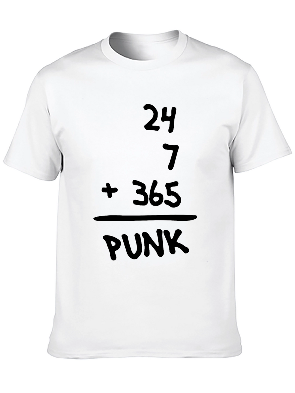 24/7 Punk Graphic T-Shirt - Black Casual Tee