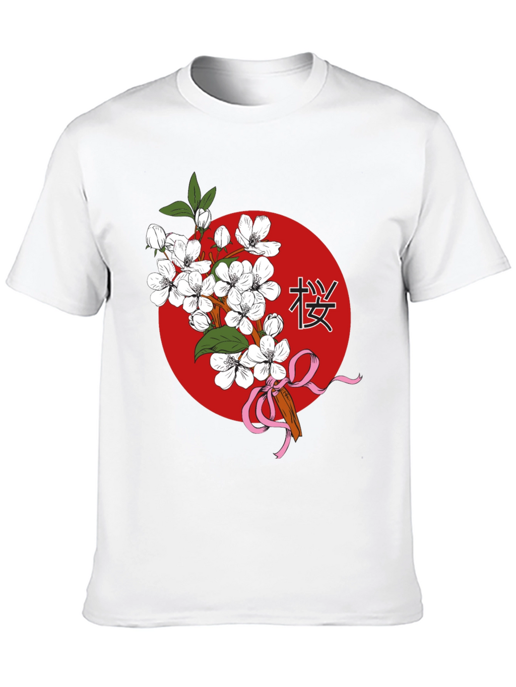 Floral Japanese Cherry Blossom Graphic T-Shirt