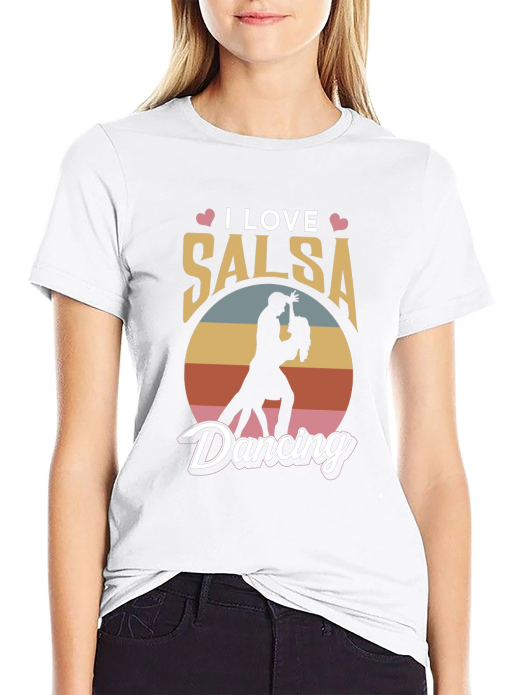 I Love Salsa Dancing Graphic Tee - Black T-Shirt