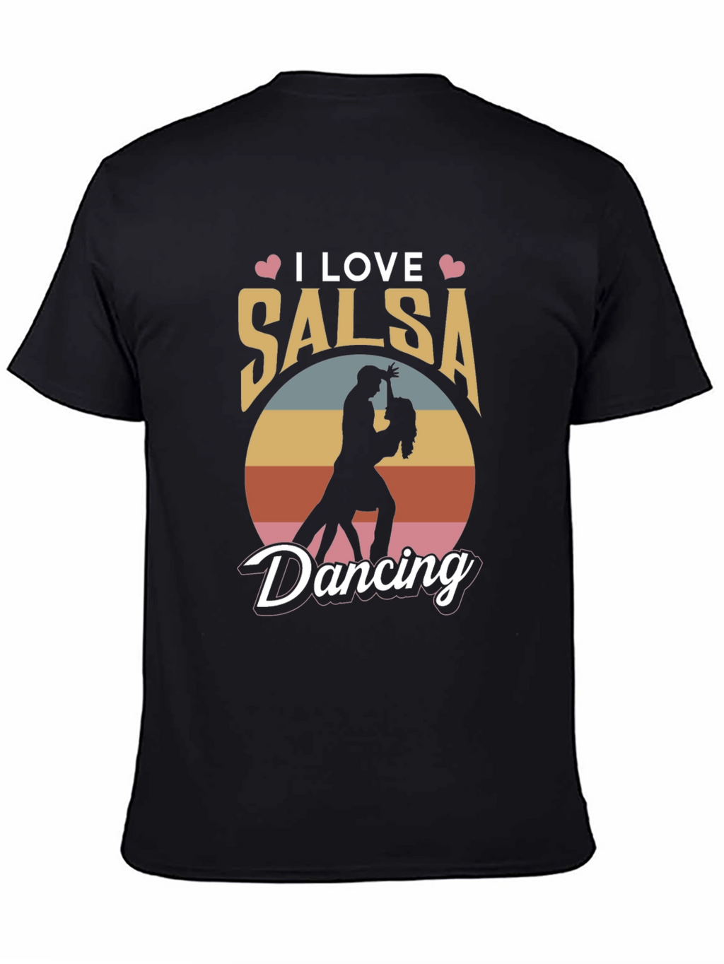 I Love Salsa Dancing Graphic Tee - Black T-Shirt