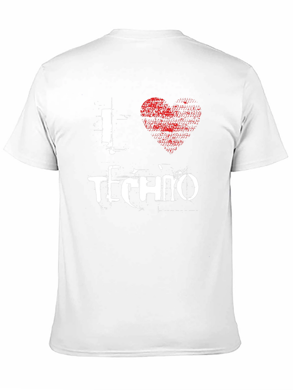I Love Techno Black Graphic Tee Grunge Style T-Shirt