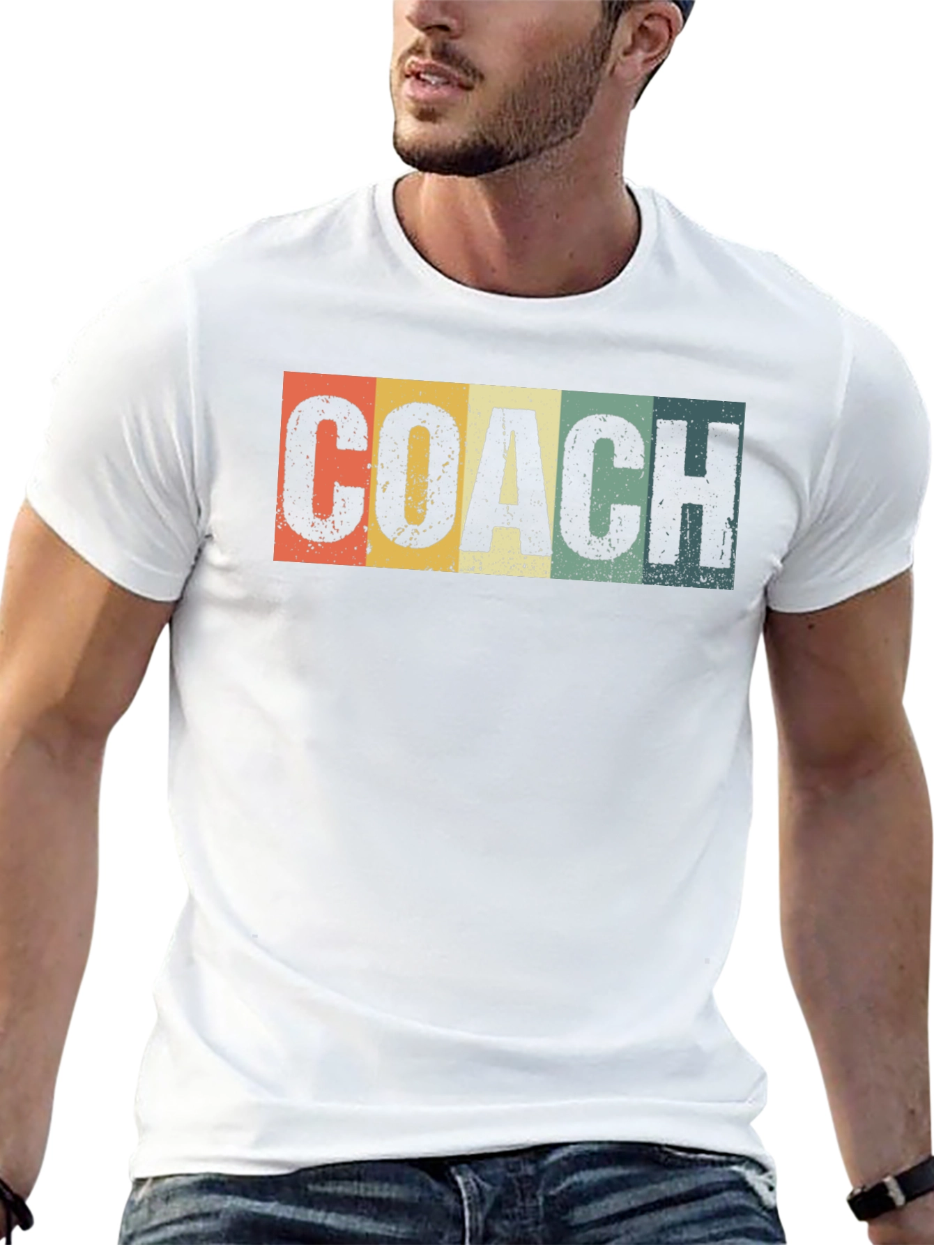 Retro Coach T-Shirt - Vintage Style Athletic Tee