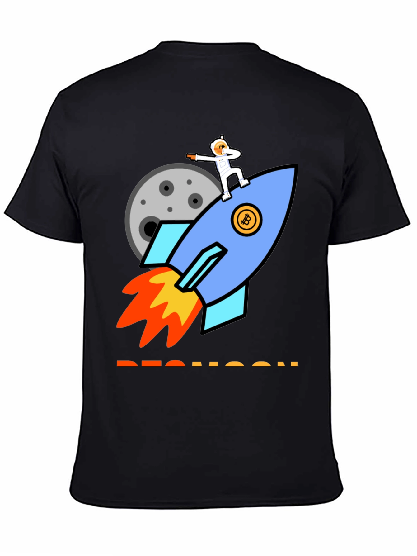 Bitcoin Rocket to the Moon T-Shirt