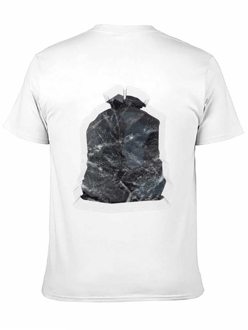 Abstract Geometric Figure Black T-Shirt