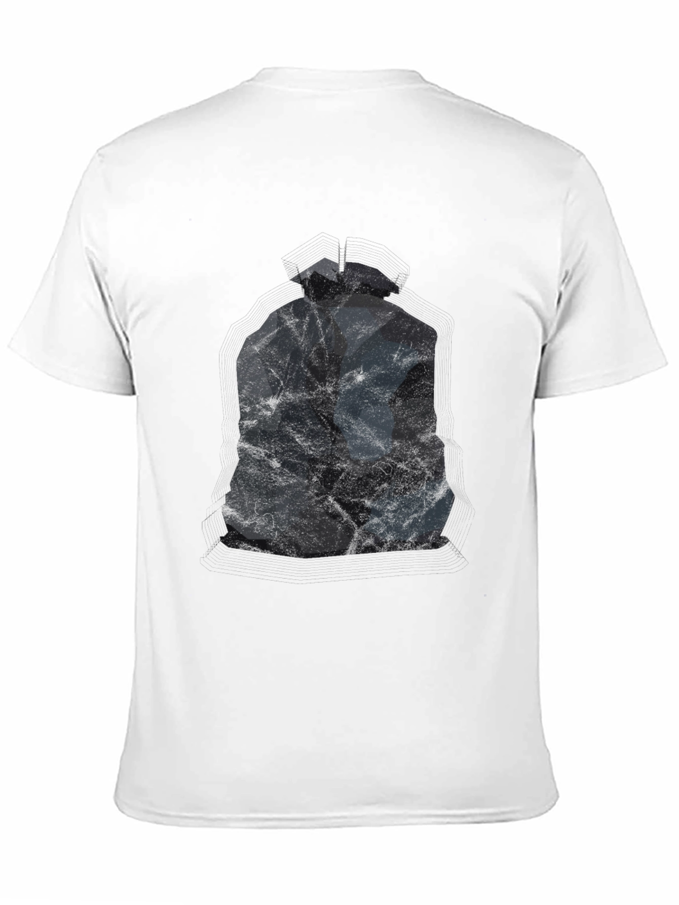 Abstract Geometric Figure Black T-Shirt