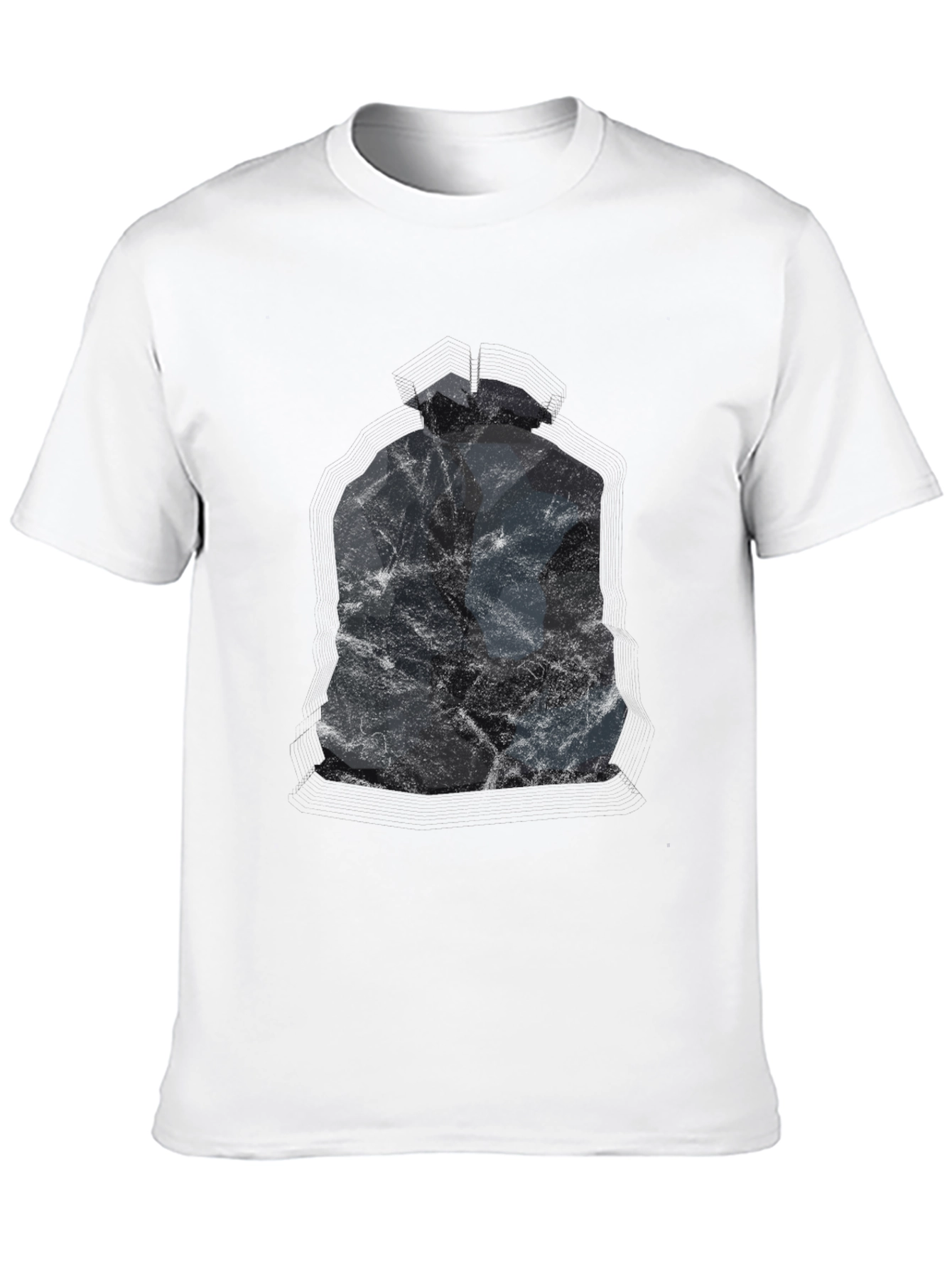Abstract Geometric Figure Black T-Shirt