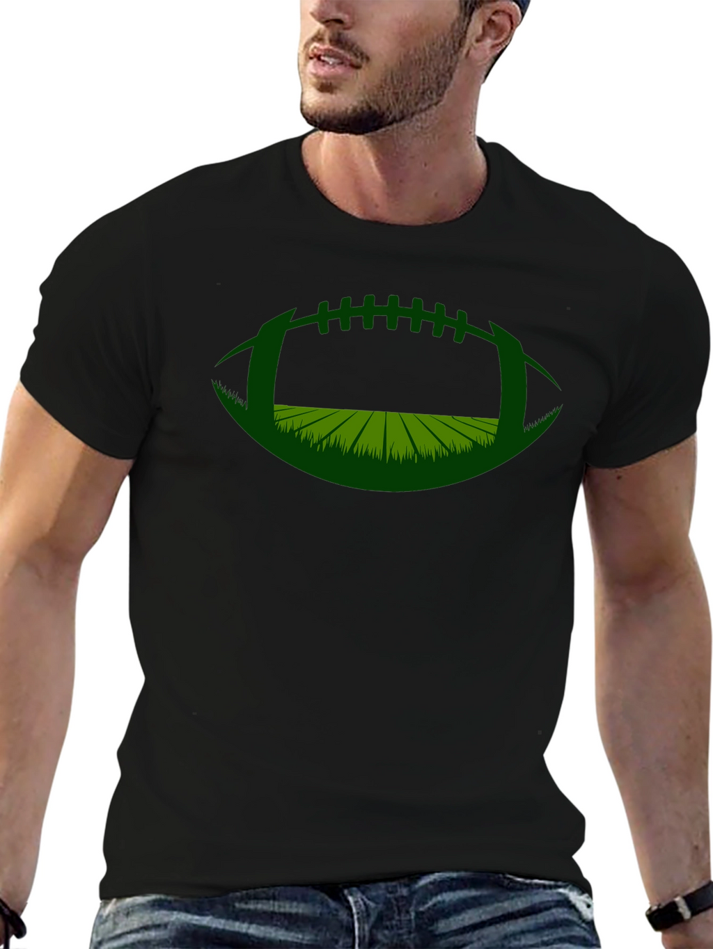 Football Field Graphic Tee - Game Day Ready