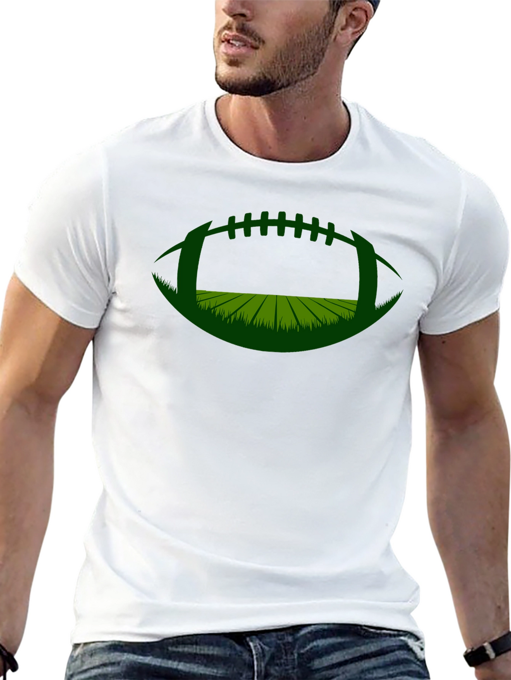 Football Field Graphic Tee - Game Day Ready