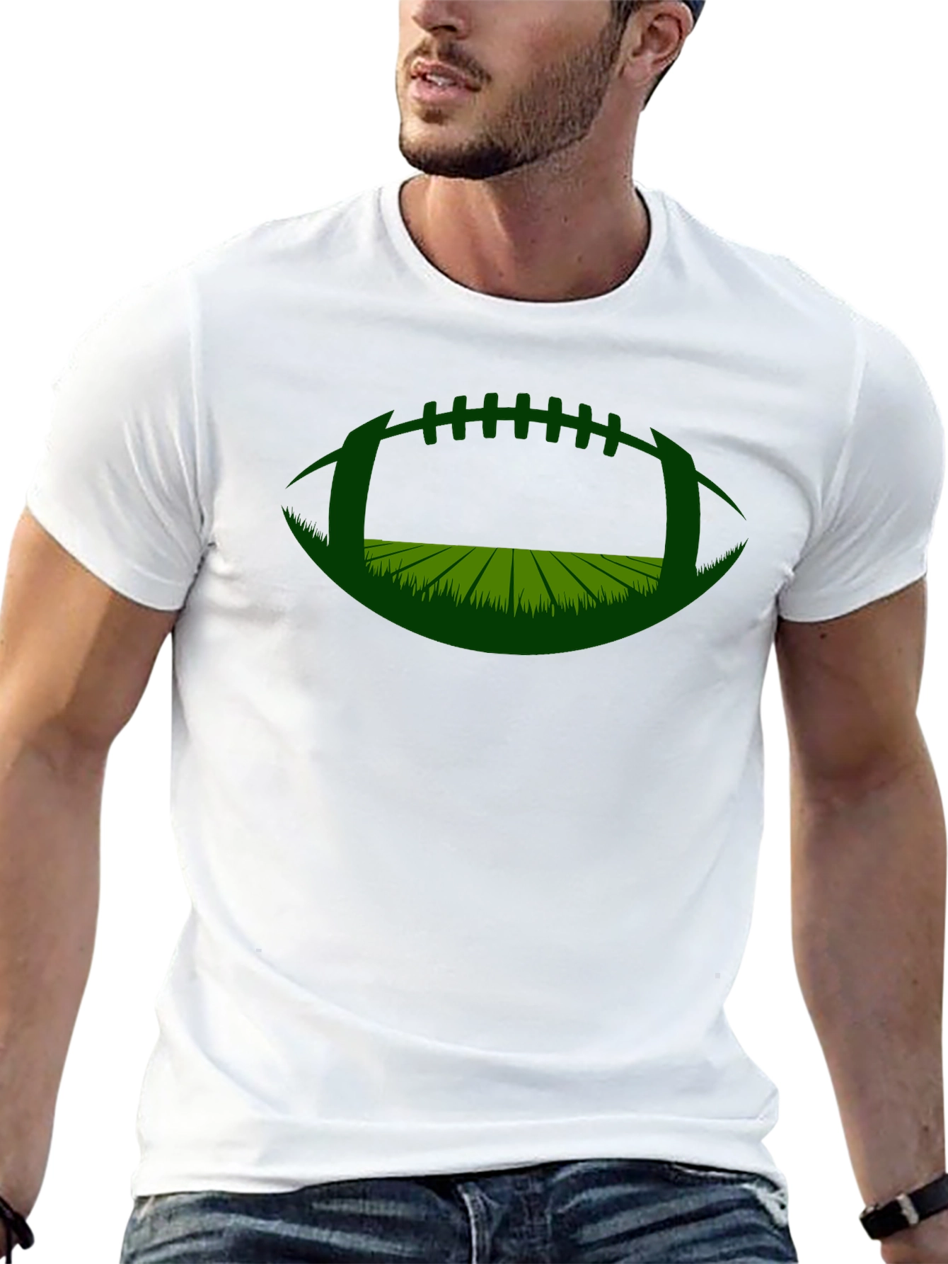Football Field Graphic Tee - Game Day Ready