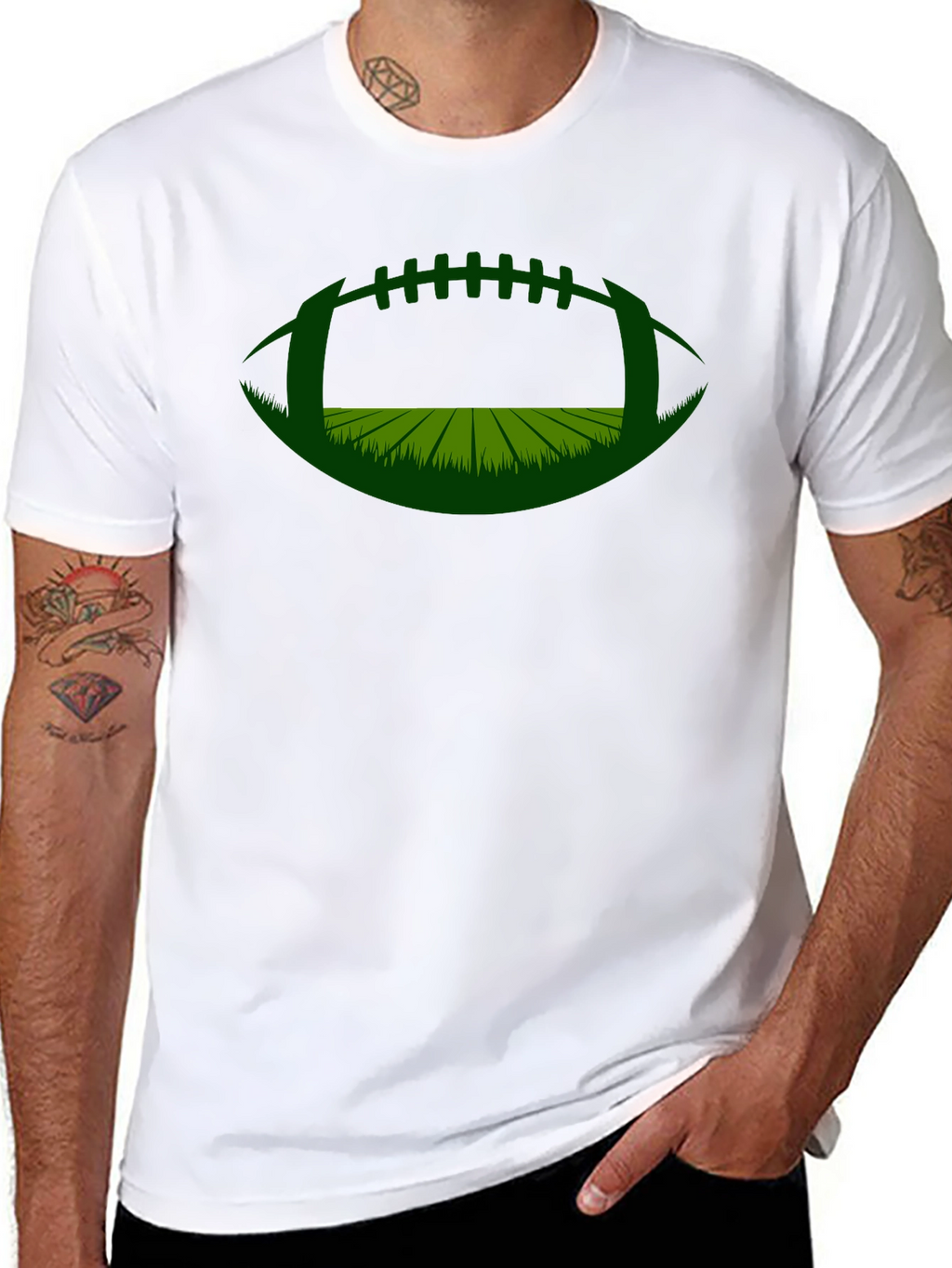 Football Field Graphic Tee - Game Day Ready
