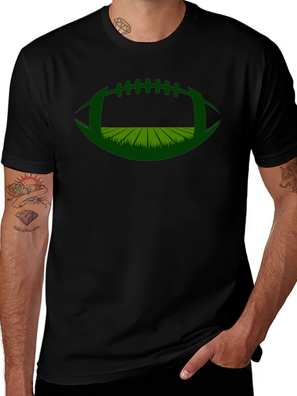 Football Field Graphic Tee - Game Day Ready