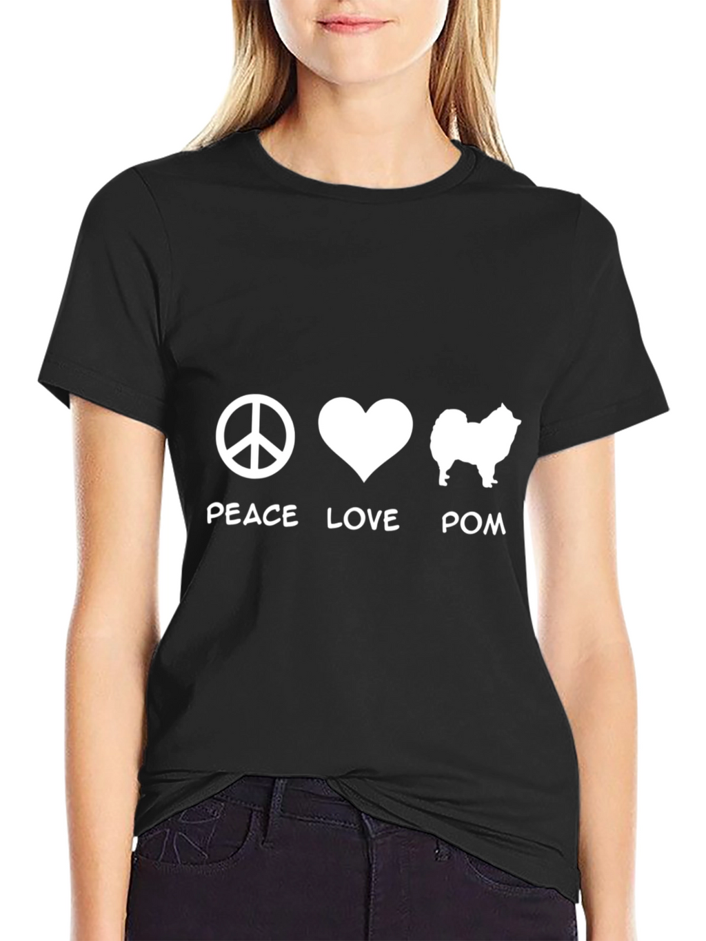 Peace Love Pom T-Shirt - Dog Lover Tee