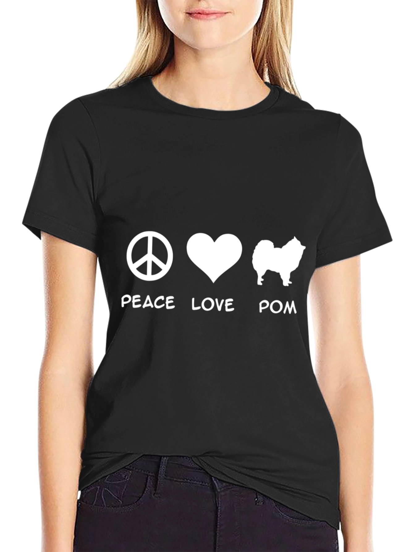 Peace Love Pom T-Shirt - Dog Lover Tee